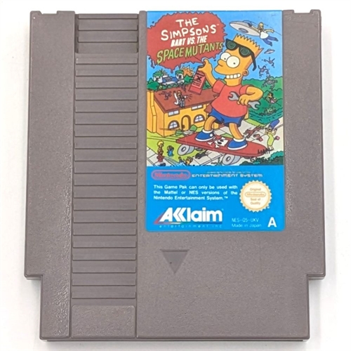 The Simpsons - Bart VS The Space Mutants - UKV - NES Spil (B Grade) (Genbrug)